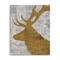 Rustic Lodge Animals Deer On Grey Canvas Giclee